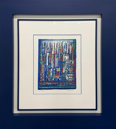 Serigrafia sobre papel 48/120, Mancha 35x25, Dimensão com moldura 89x81 cm