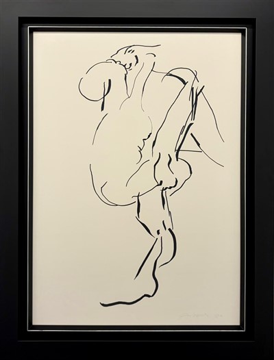 Tinta-da-china sobre papel 100x70 cm, Dimensão com moldura 126x96 cm